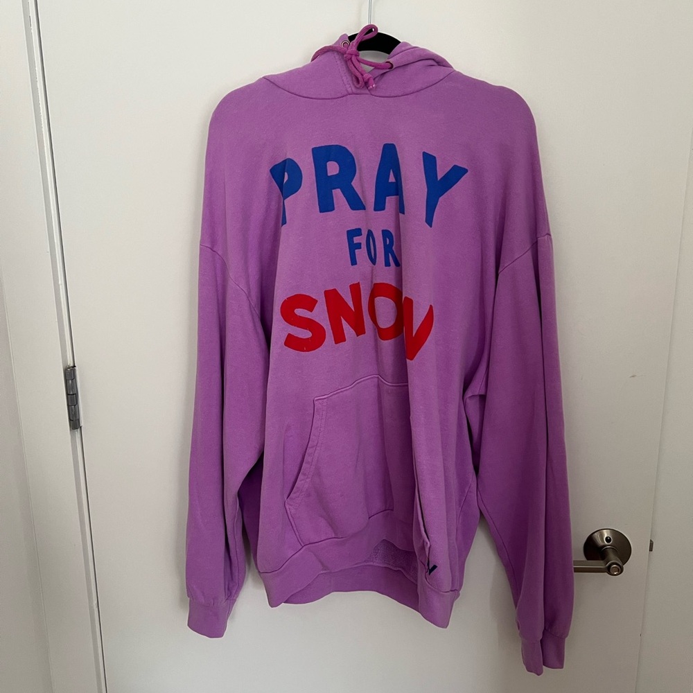 Aviator Nation Hoodie with Pray for Snow Print